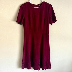 NWT Fate Dahlia Burgundy Faux Suede Dress Size Small -Stitch Fix Exclusive
